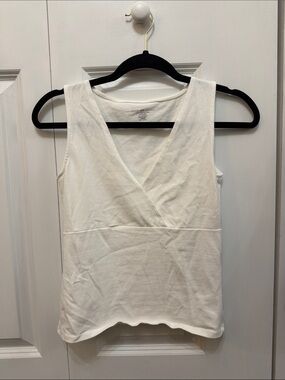 Brandy Melville V Neck Tank Top White